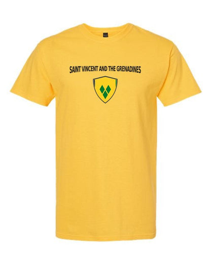 Saint Vincent And The Grenadines Arched Crest Soccer Tee — NYC Factory