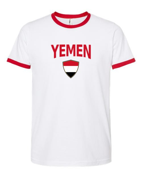 Yemen Arched Crest Soccer Ringer Tee — NYC Factory