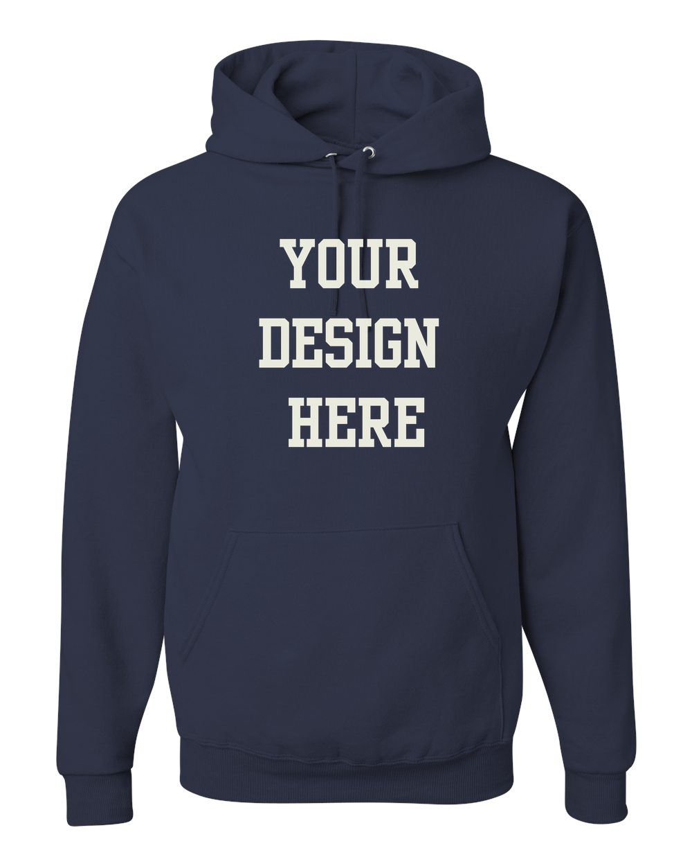 Your Design Here Custom Hoodie Navy Blue