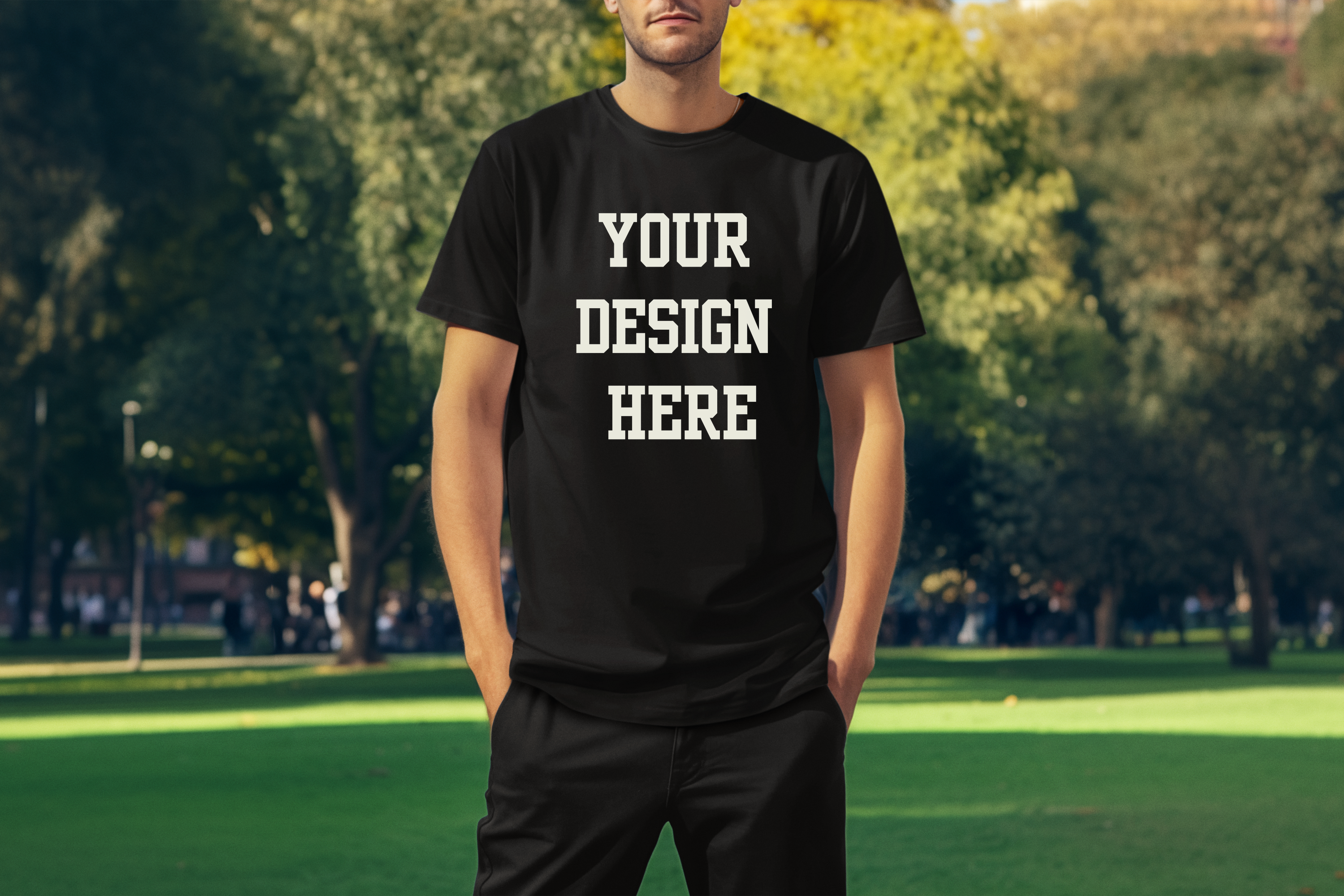 Your Design Here Custom T-Shirt Black