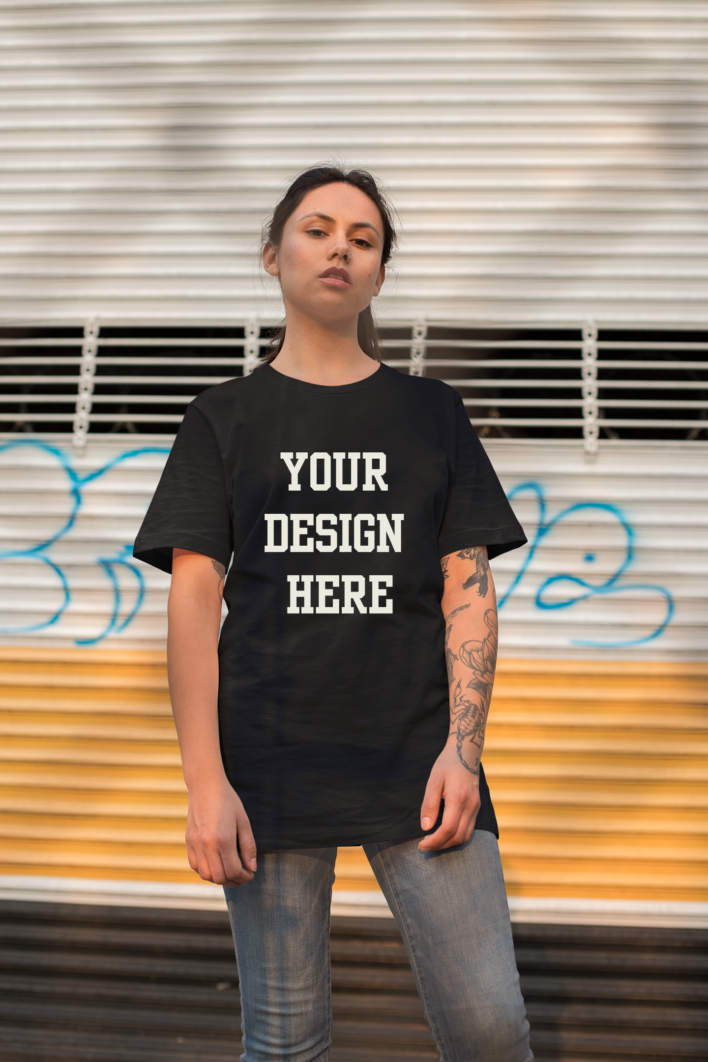 Your Design Here Custom T-Shirt Black