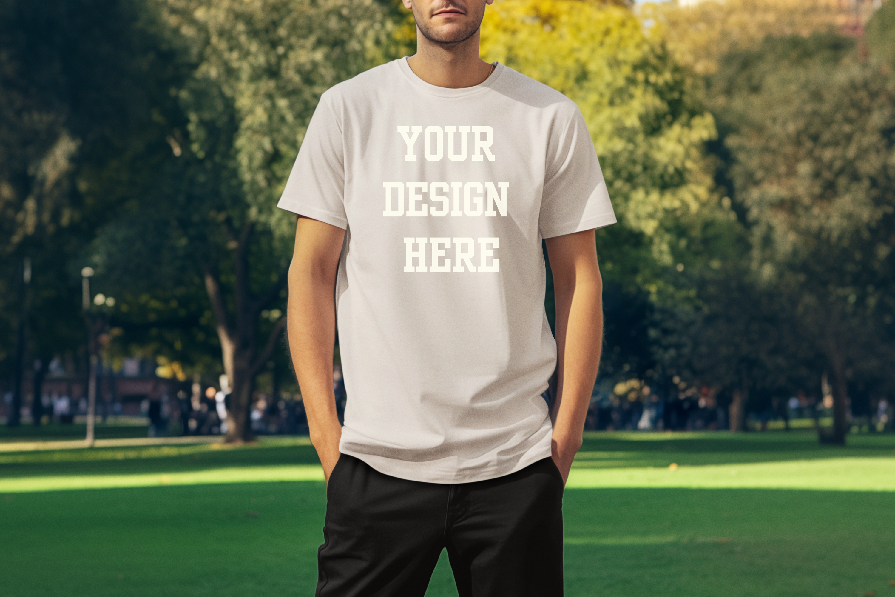 Your Design Here Custom T-Shirt Natural