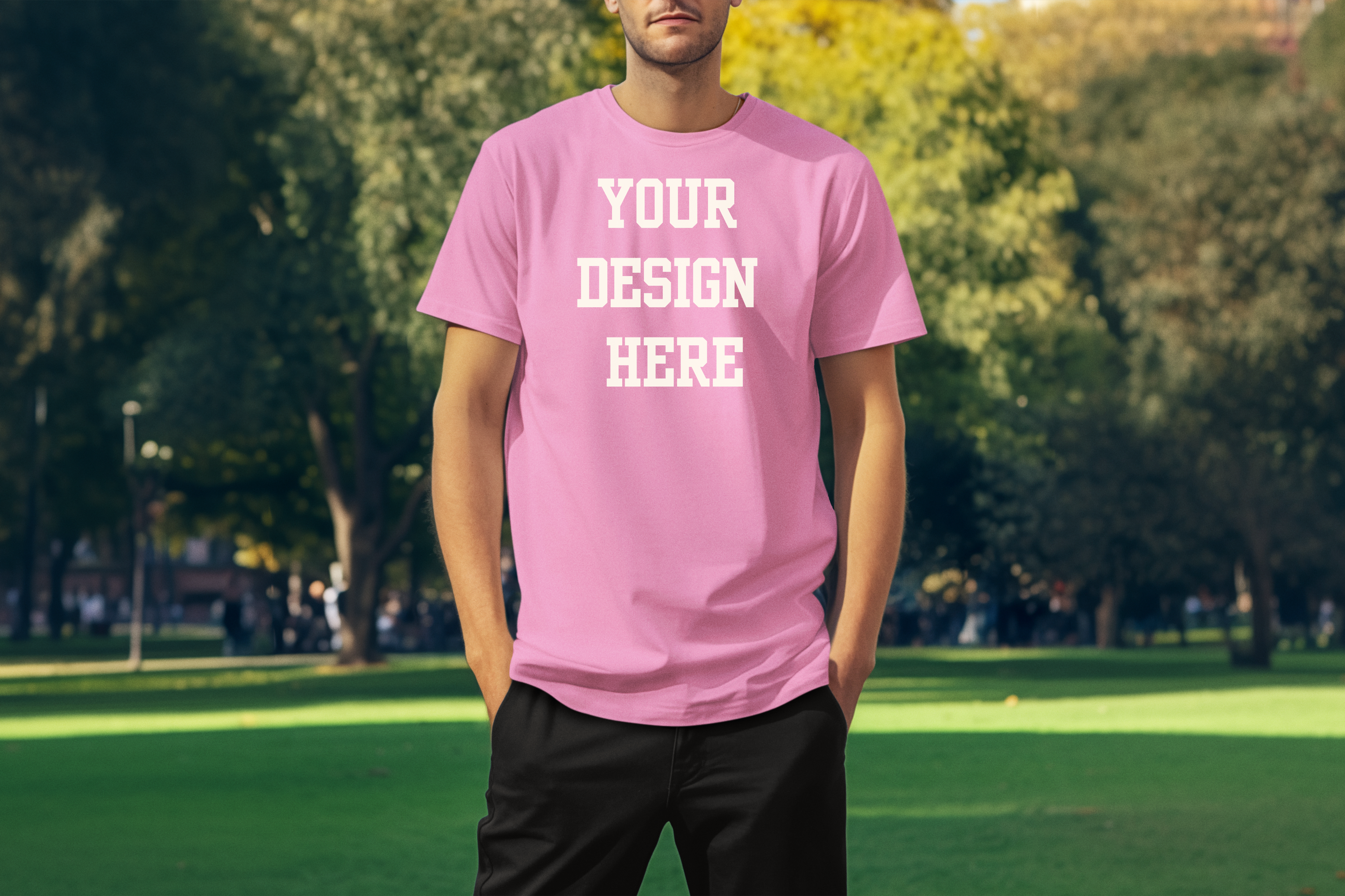 Your Design Here Custom T-Shirt Pink