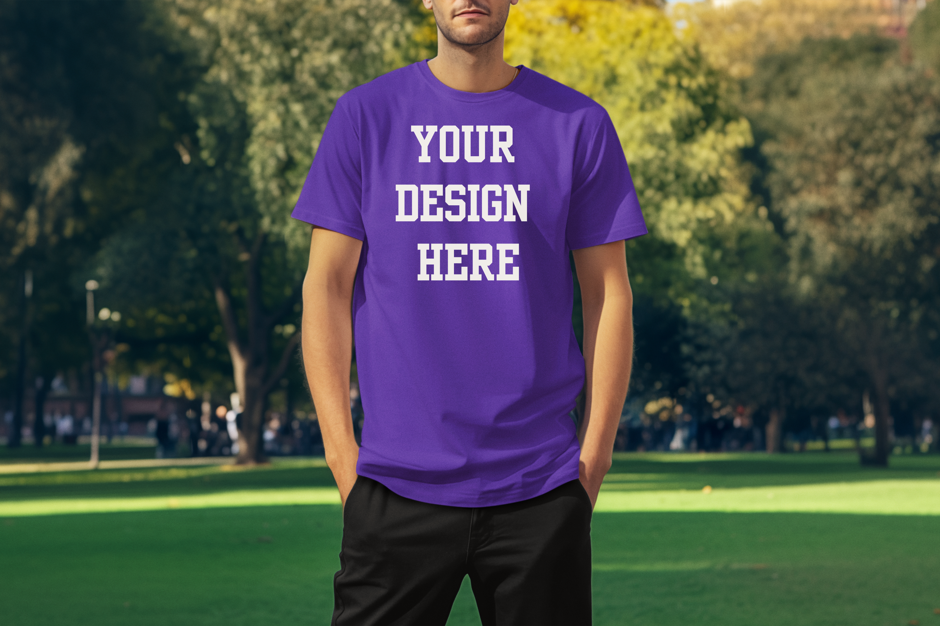 Your Design Here Custom T-Shirt Purple