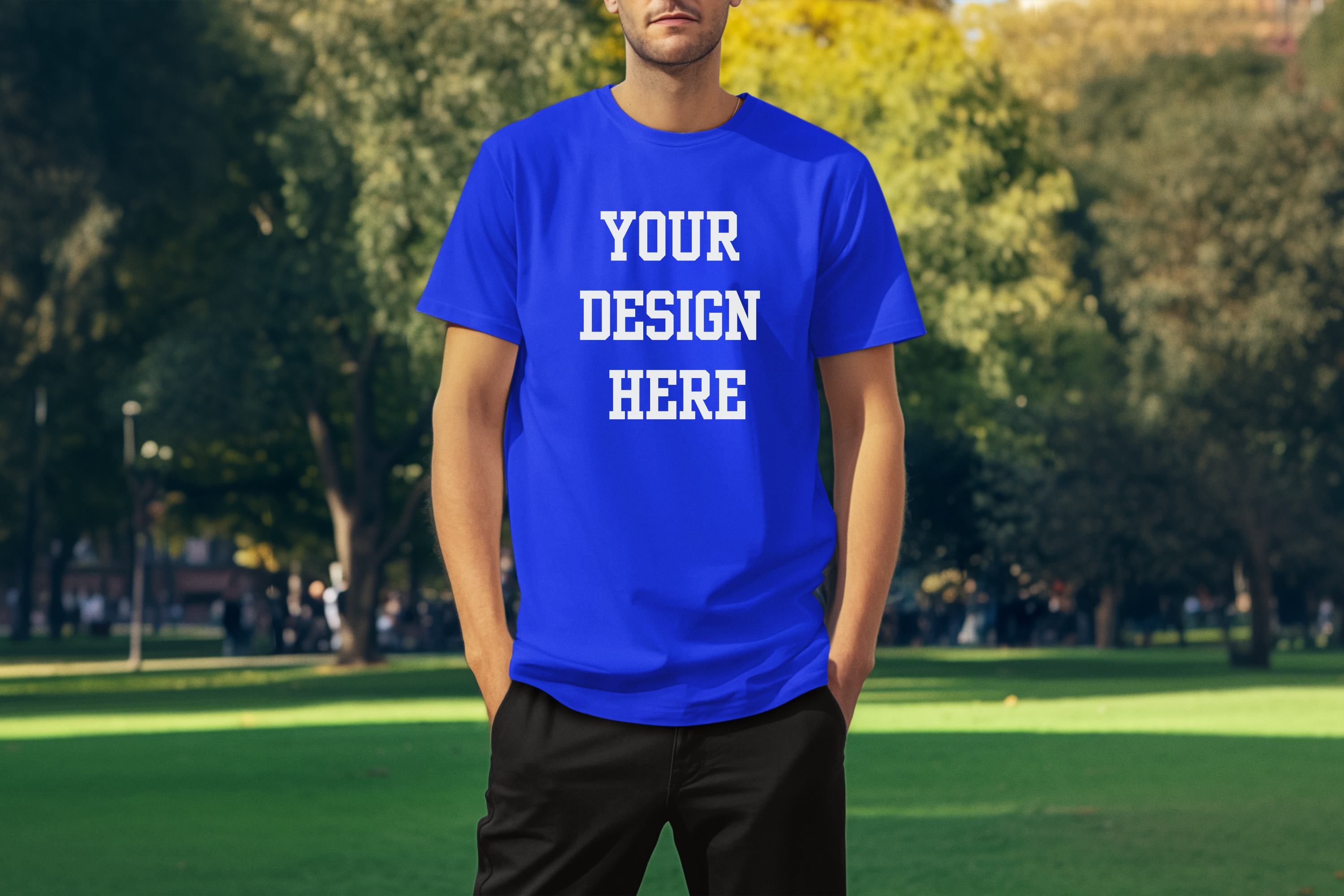 Your Design Here Custom T-Shirt Royal