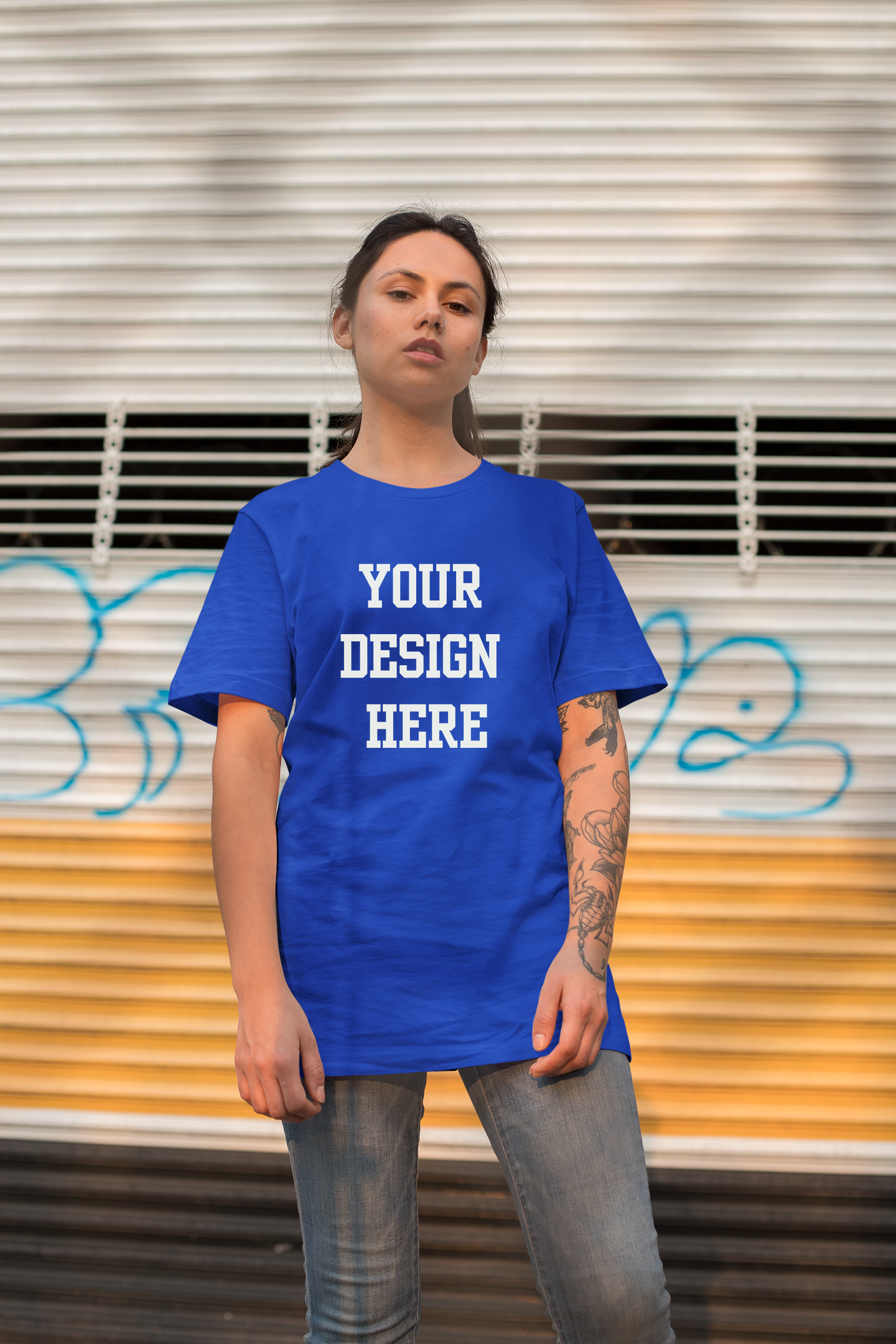 Your Design Here Custom T-Shirt Royal