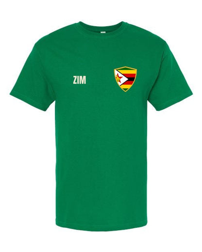 Zimbabwe Soccer Tee — Retro National Crest | NYC Factory