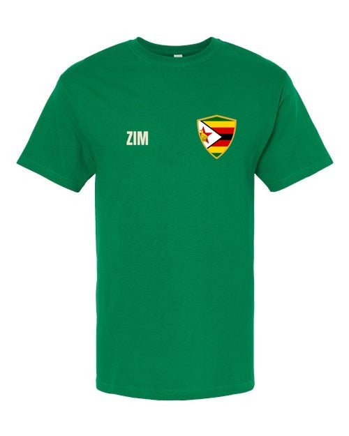 Zimbabwe Soccer Tee — Retro National Crest | NYC Factory