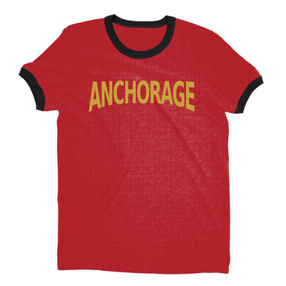 Anchorage Ringer Tee — Red