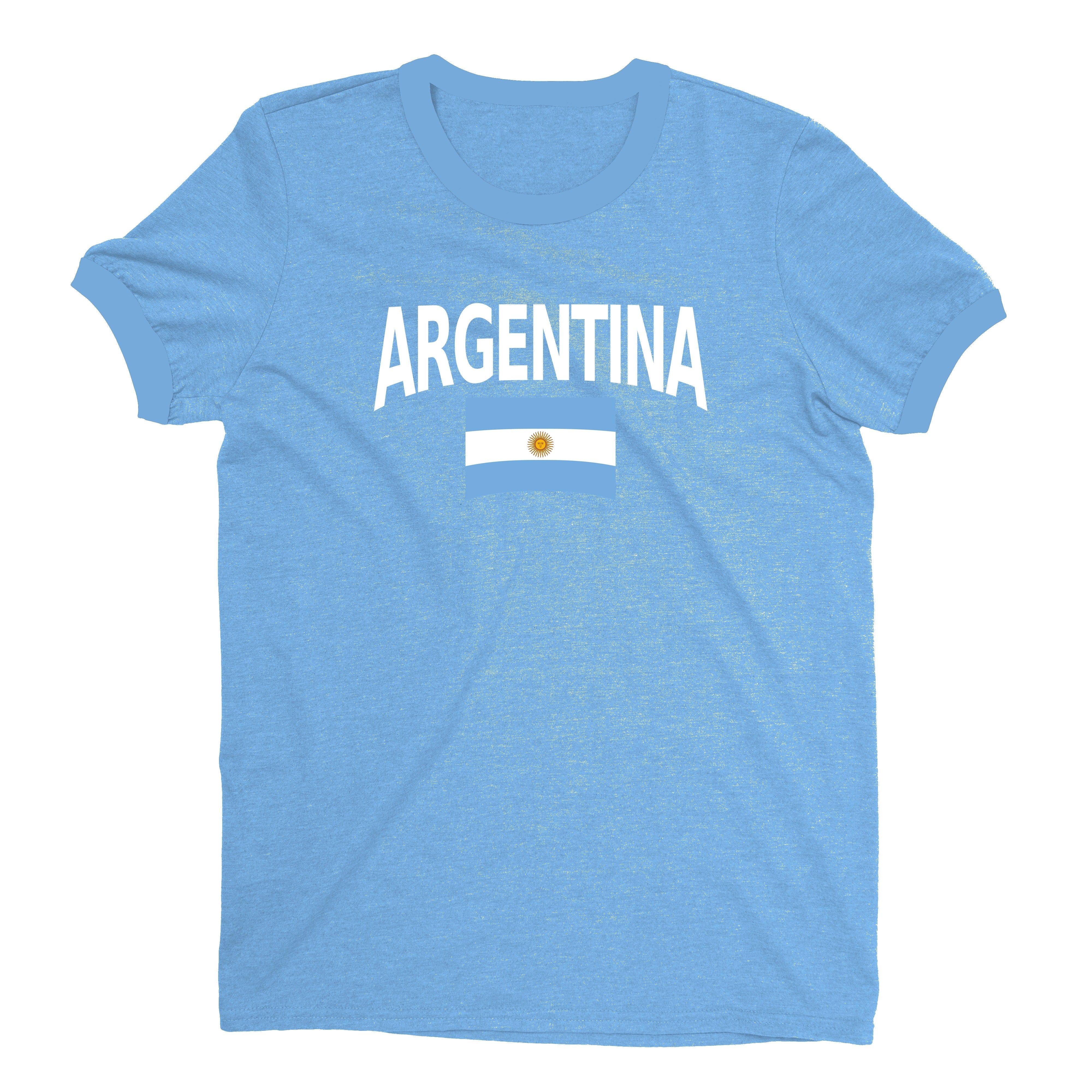 Argentina World Cup Plain Tee Unisex T-Shirt -- NYC Factory - Sky Blue