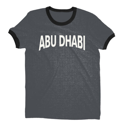 Abu Dhabi Ringer Tee — Dark Heather