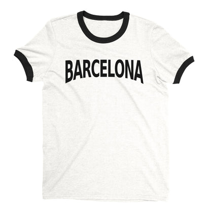 Barcelona Ringer Tee — White