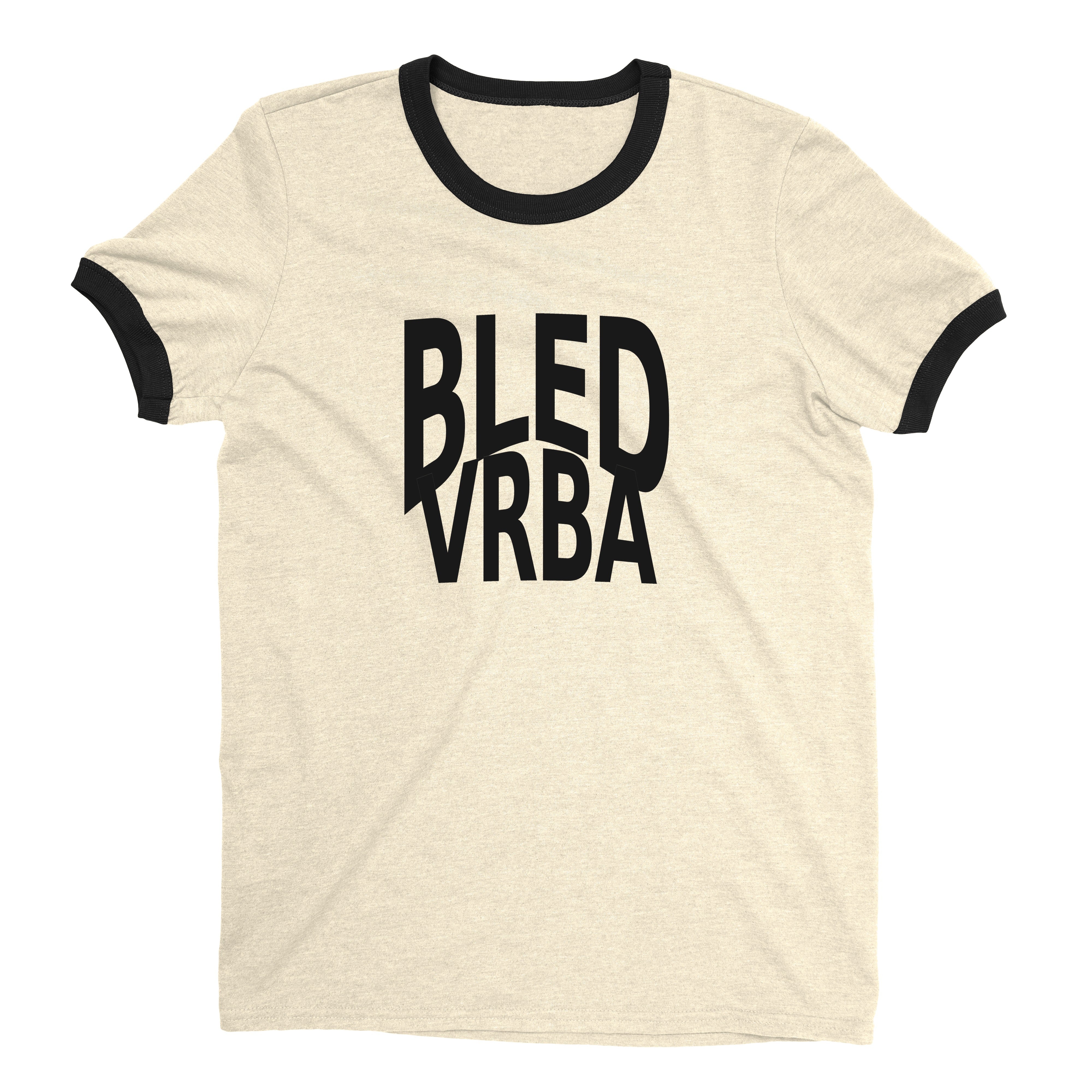 Lake Bled Ringer Tee Retro Style Men's T-Shirt - NYC Factory - Natural