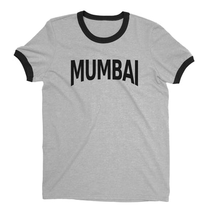 Mumbai Ringer Tee — Heather Gray