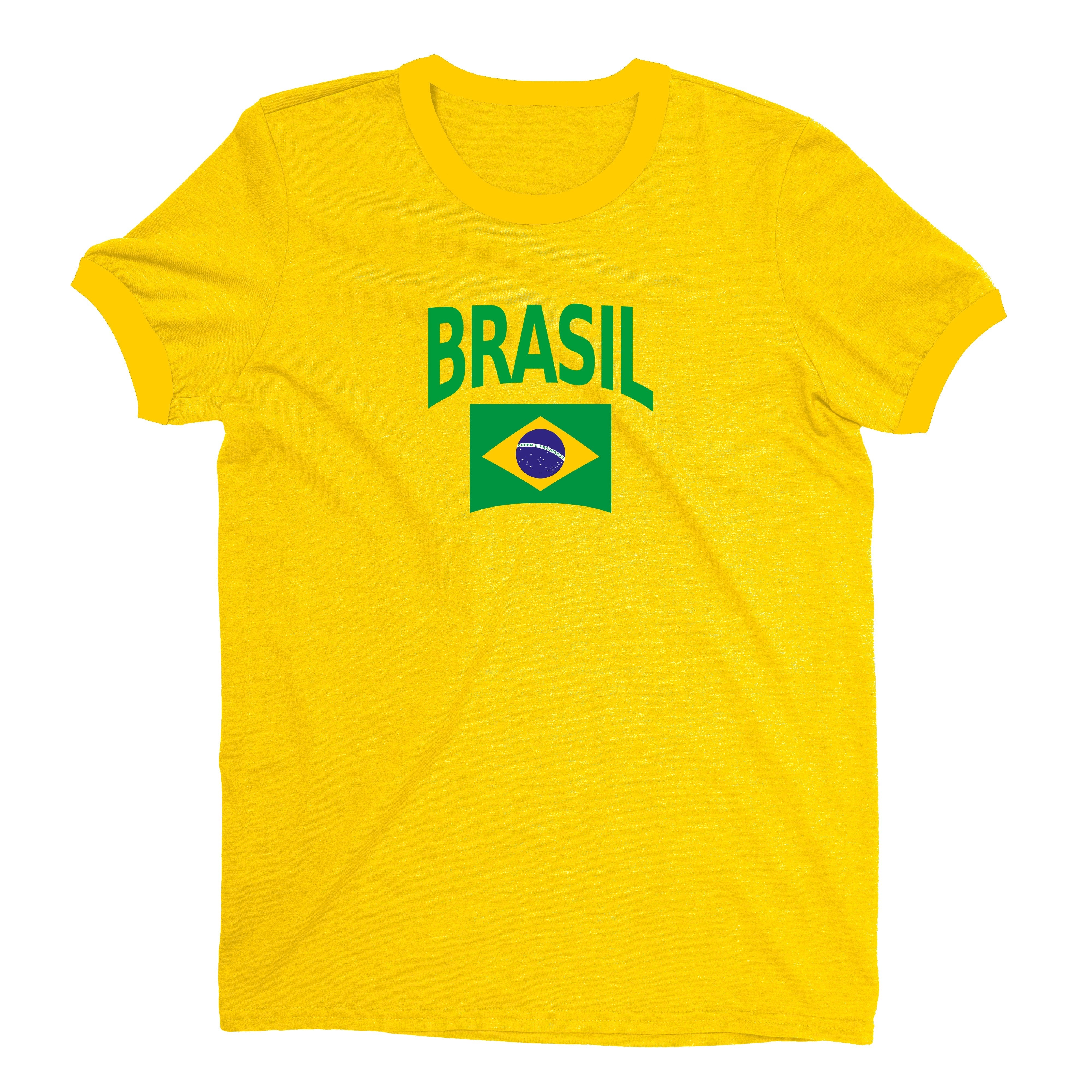 Brazil World Cup Plain Tee Unisex T-Shirt -- NYC Factory - Brazil Yellow