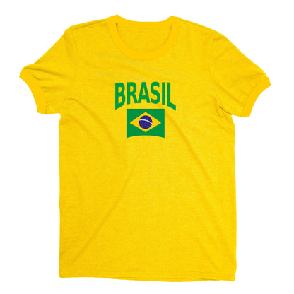 Brazil World Cup Plain Tee Unisex T-Shirt -- NYC Factory - Brazil Yellow