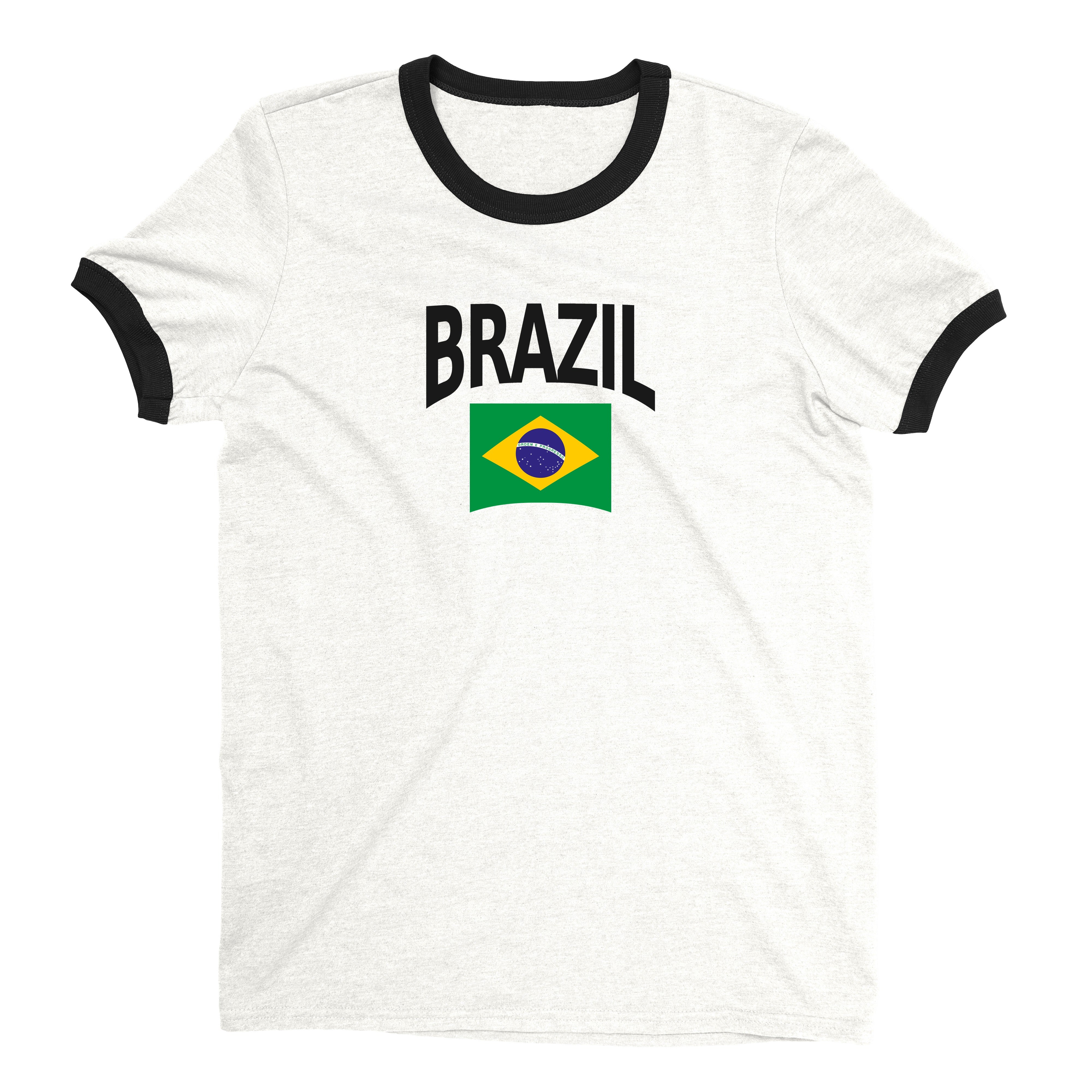 Brazil World Cup Ringer Tee Unisex T-Shirt -- NYC Factory