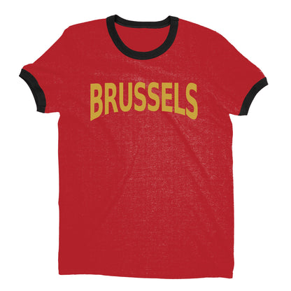 Brussels Ringer Tee — Red