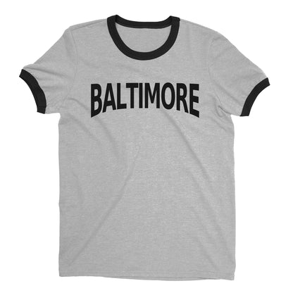 Baltimore Ringer Tee — Heather Gray