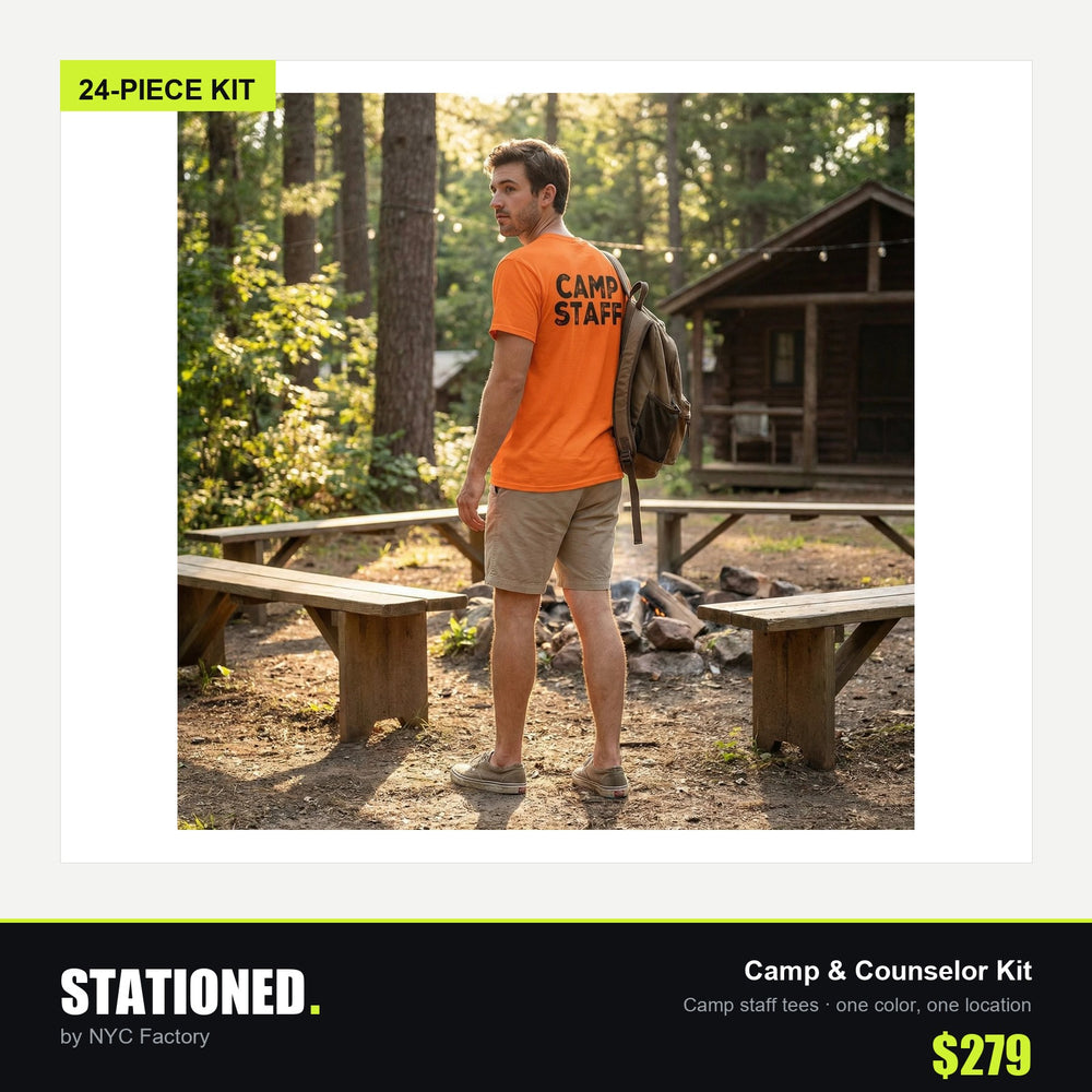 Camp & Counselor Kit — 24 Custom Printed Camp Tees