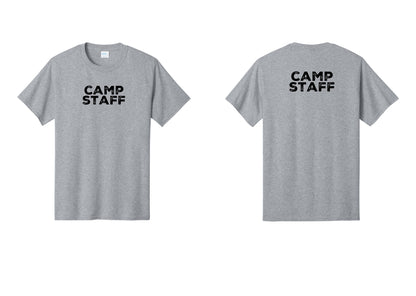 NYC Factory Unisex Camp Staff Charcoal T-Shirt - Front + Back - Athletic Heather
