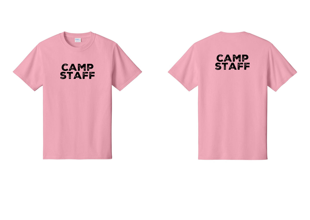 NYC Factory Camp Staff T-Shirt - Front + Back - Candy Pink