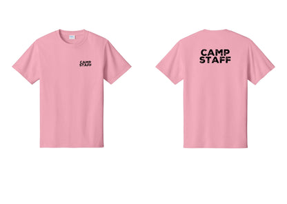 NYC Factory Unisex Camp Staff Charcoal T-Shirt - Chest + Back - Candy Pink