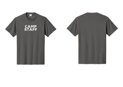 NYC Factory Unisex Camp Staff Charcoal T-Shirt - Front Only - Charcoal