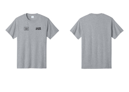 NYC Factory Unisex Custom Logo Camp Staff T-Shirt - CAMP STAFF + Your Logo - Athletic Heather