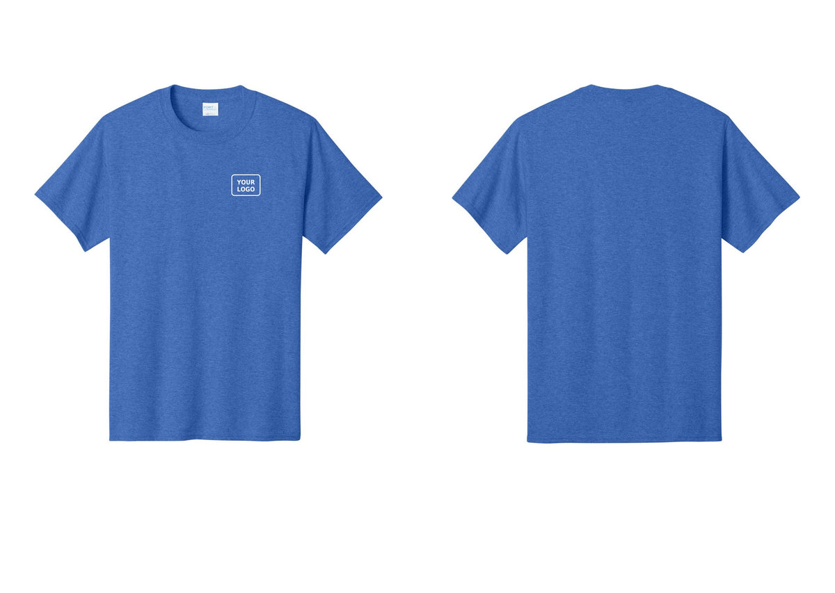 NYC Factory Custom Logo Camp Staff T-Shirt - Your Logo Only - Heather Royal