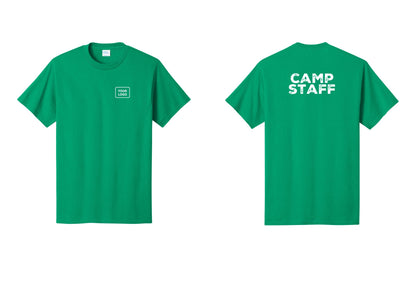 NYC Factory Custom Logo Camp Staff T-Shirt - Your Logo + Back - Kelly