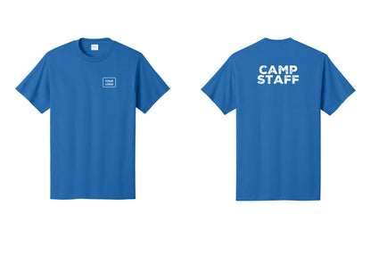 NYC Factory Custom Logo Camp Staff T-Shirt - Your Logo + Back - Royal