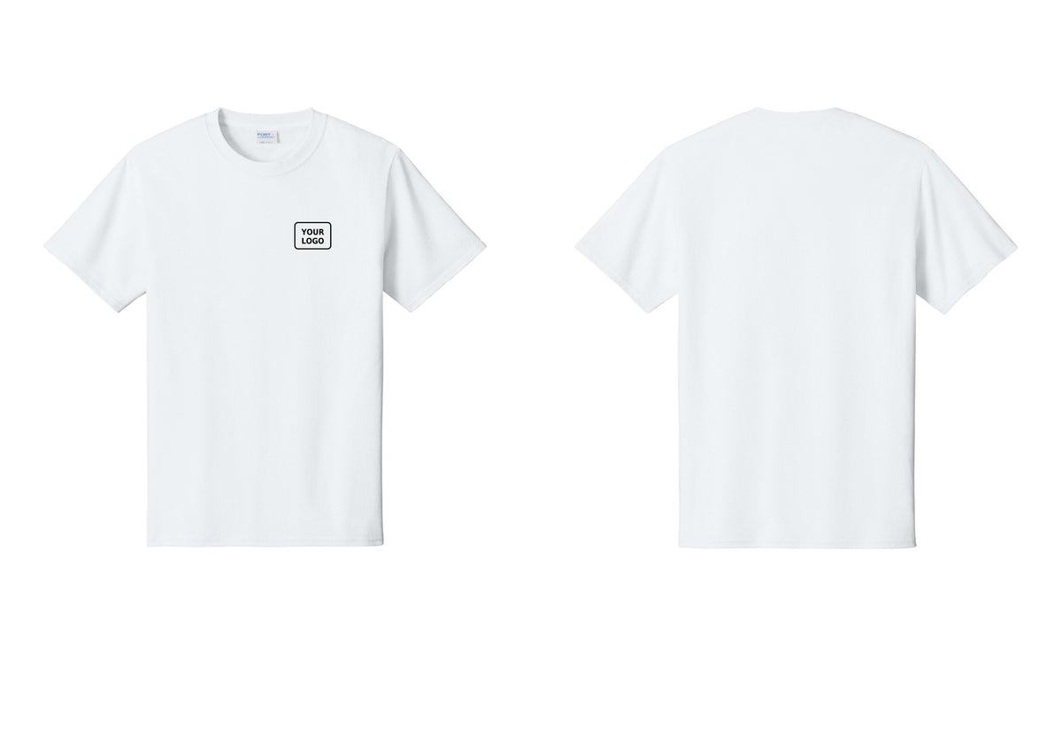 NYC Factory Unisex Custom Logo Camp Staff T-Shirt - Your Logo Only - White