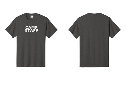 NYC Factory Unisex Camp Staff Charcoal T-Shirt - Front Only - Dark Heather Grey