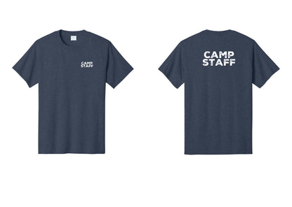 NYC Factory Camp Staff T-Shirt - Chest + Back - Heather Navy