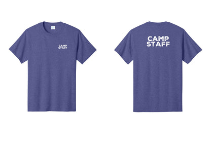 NYC Factory Unisex Camp Staff Charcoal T-Shirt - Chest + Back - Heather Purple