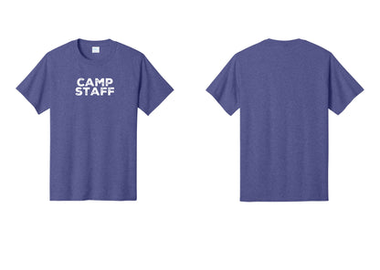 NYC Factory Unisex Camp Staff Charcoal T-Shirt - Front Only - Heather Purple