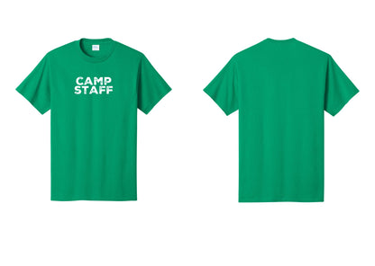 NYC Factory Unisex Camp Staff Charcoal T-Shirt - Front Only - Kelly