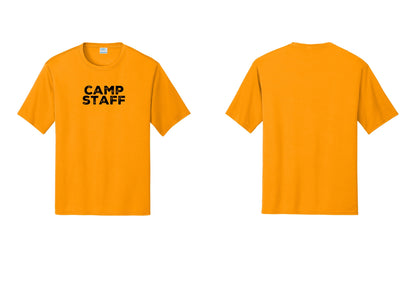 NYC Factory Camp Staff Performance T-Shirt (Rustic) - Front Only - Gold