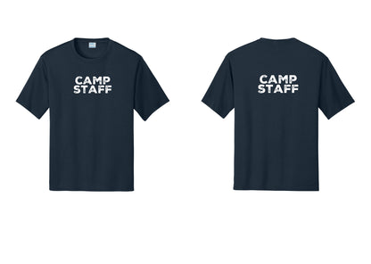 NYC Factory Camp Staff Performance T-Shirt (Rustic) - Front + Back - Navy