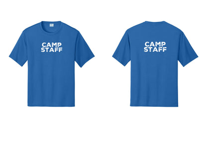 NYC Factory Camp Staff Performance T-Shirt (Rustic) - Front + Back - Royal