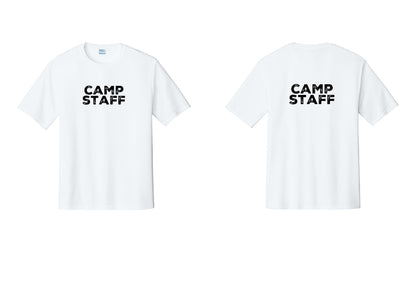 NYC Factory Camp Staff Performance T-Shirt (Rustic) - Front + Back - White