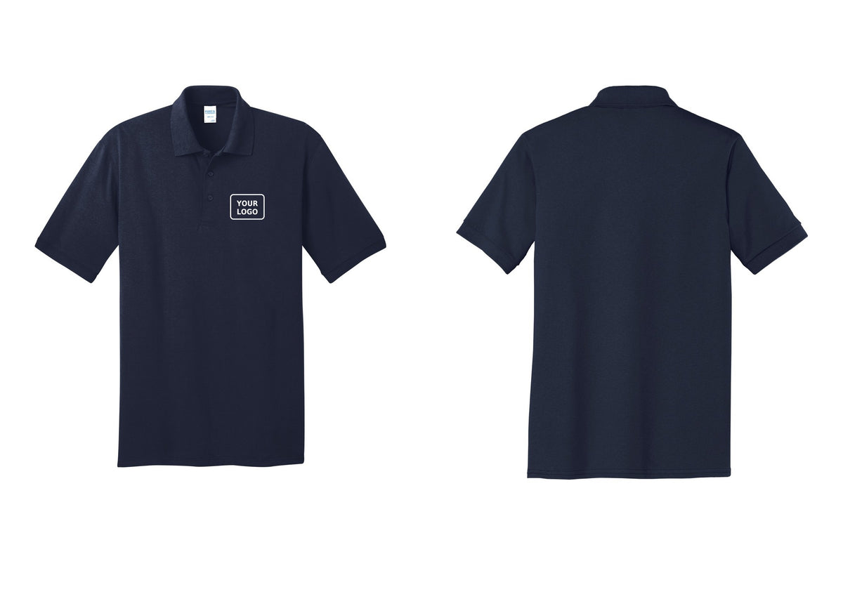 NYC Factory Custom Logo Camp Staff Polo Shirt (Rustic) - Your Logo Only - Navy