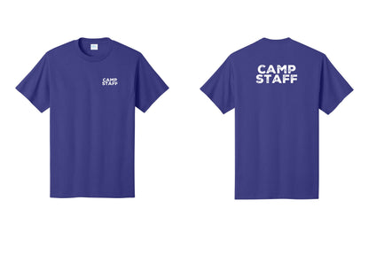 NYC Factory Camp Staff T-Shirt - Chest + Back - Purple