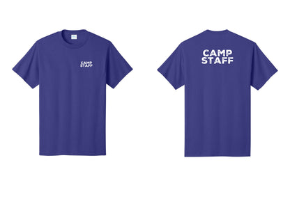 NYC Factory Unisex Camp Staff Charcoal T-Shirt - Chest + Back - Purple