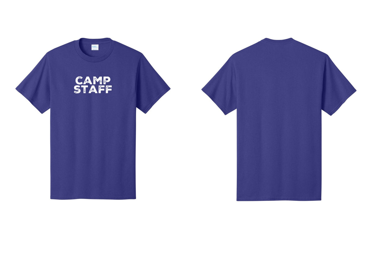 NYC Factory Unisex Camp Staff Charcoal T-Shirt - Front Only - Purple