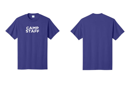 NYC Factory Unisex Camp Staff Charcoal T-Shirt - Front Only - Purple