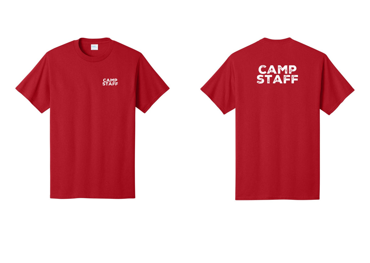 NYC Factory Camp Staff T-Shirt - Chest + Back - Red