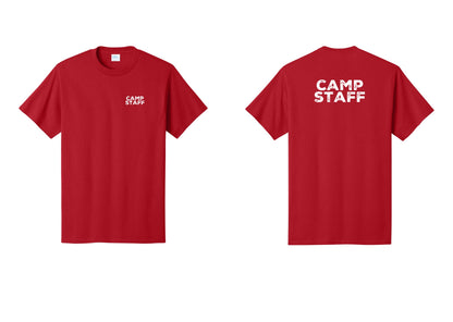 NYC Factory Camp Staff T-Shirt - Chest + Back - Red