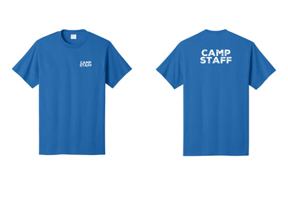 NYC Factory Unisex Camp Staff Charcoal T-Shirt - Chest + Back - Royal